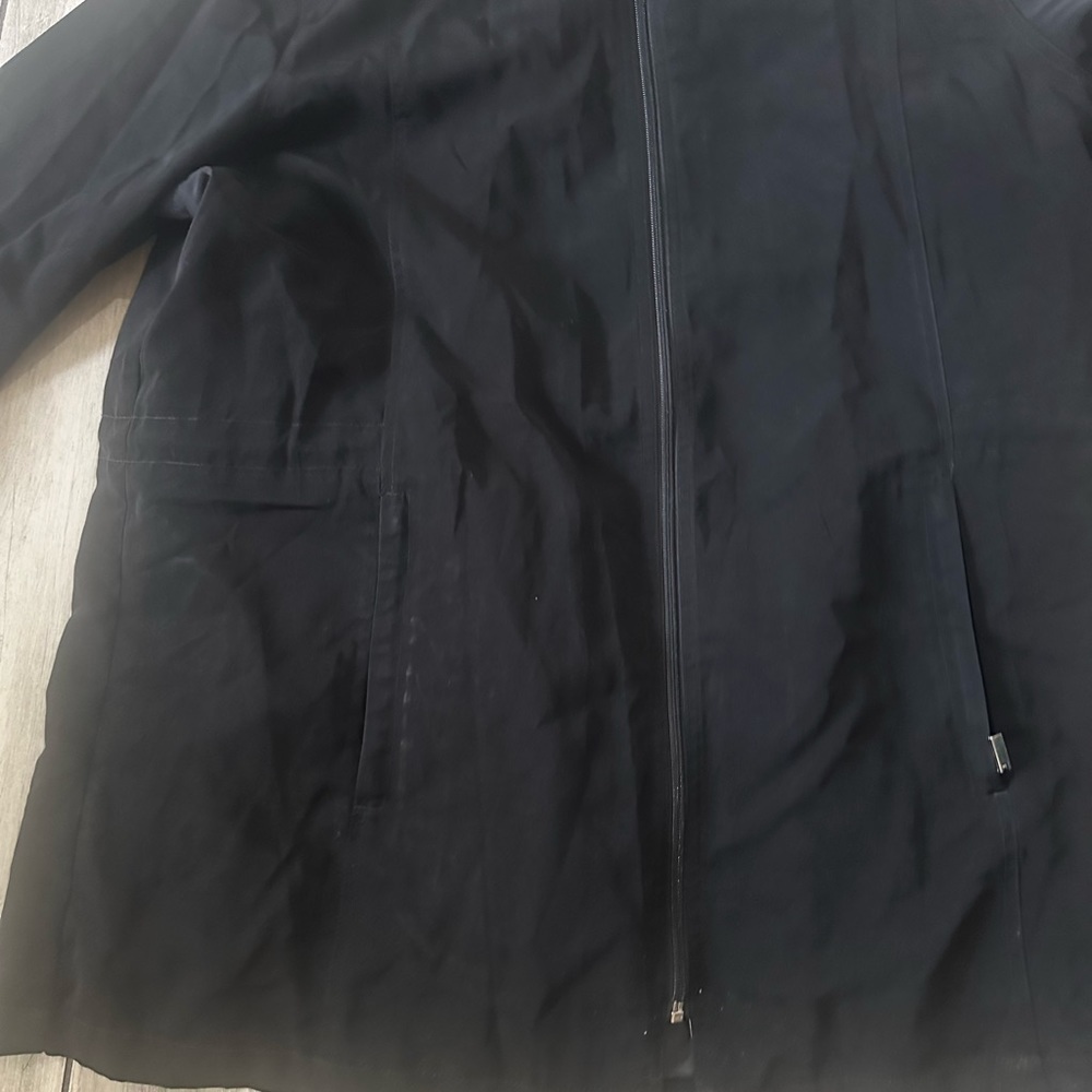 Men’s used size XL black rain jacket coat London Fog pockets - Picture 4 of 6
